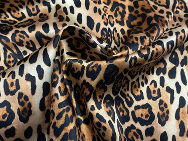 SEXBAO - 19 Momme Dark Green Peach Blossom Pattern Digital Print Stretch Silk Satin Fabric - 108cm wide by the Yard