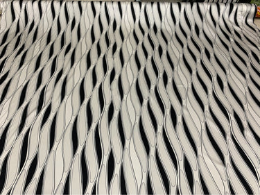 SUIBOW - 19 Momme Water Ripples Pattern Digital Print Stretch Silk Satin Fabric - 140cm wide by the Yard