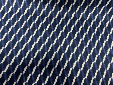 TAOWJI - 22 Momme Stripe Geometry Pattern Digital Print Stretch Silk Satin Fabric - 108cm wide by the Yard