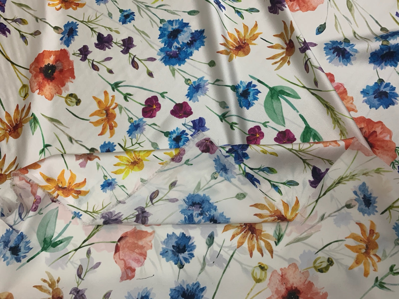 WHSUIF - 19 Momme Pattern Digital Print Stretch Silk Satin Fabric - 108cm wide by the Yard