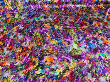 XUANCA - 19 Momme Colorful Paint Pattern Digital Print Stretch Silk Satin Fabric - 140cm wide by the Yard