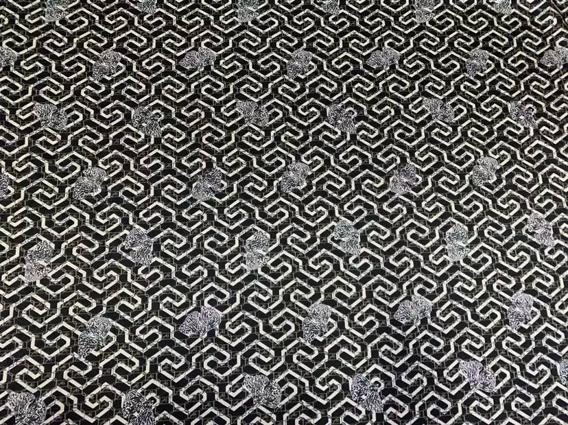 YINXGL - 19 Momme Ginkgo Leaf Pattern Digital Print Stretch Silk Satin Fabric - 135cm wide by the Yard