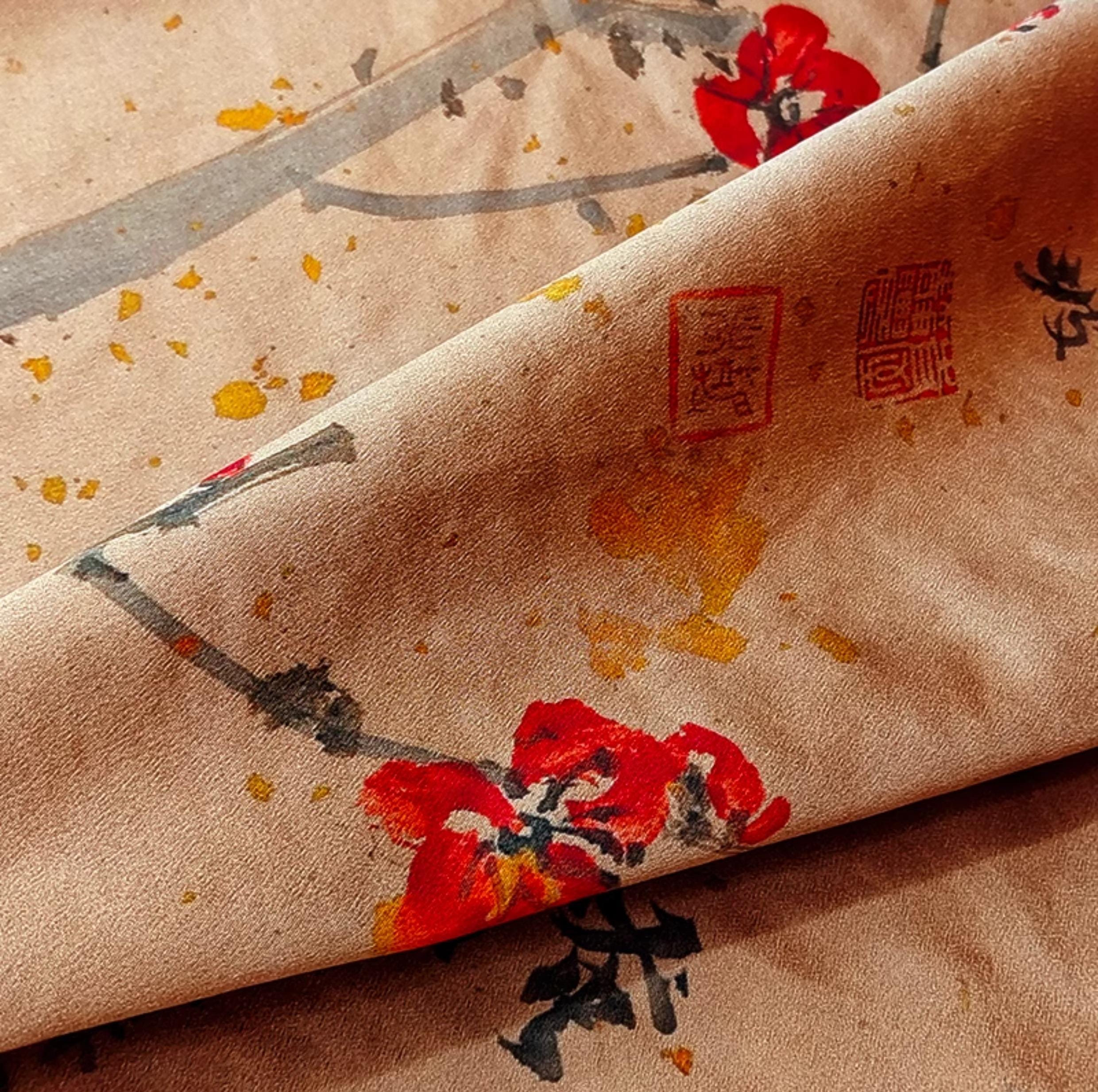 GUYAOM - Handmade 40 Momme Mud Silk Satin Fabric - 112cm By the Yard