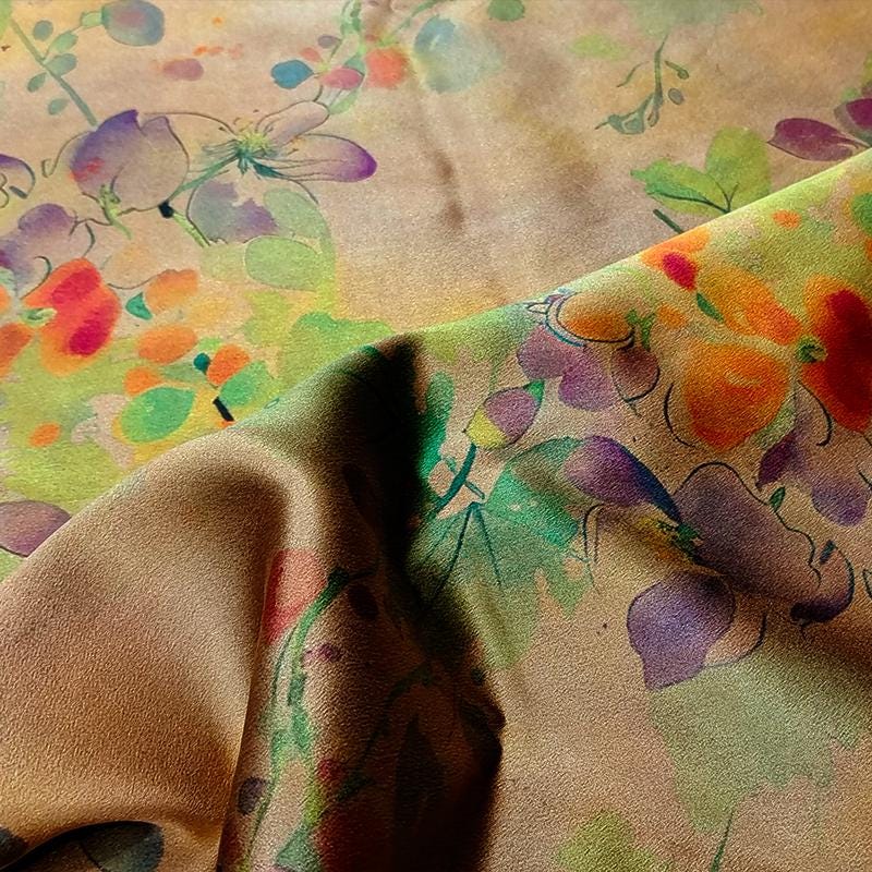 GUYCNH - Handmade 40 Momme Mud Silk Satin Fabric - 112cm By the Yard