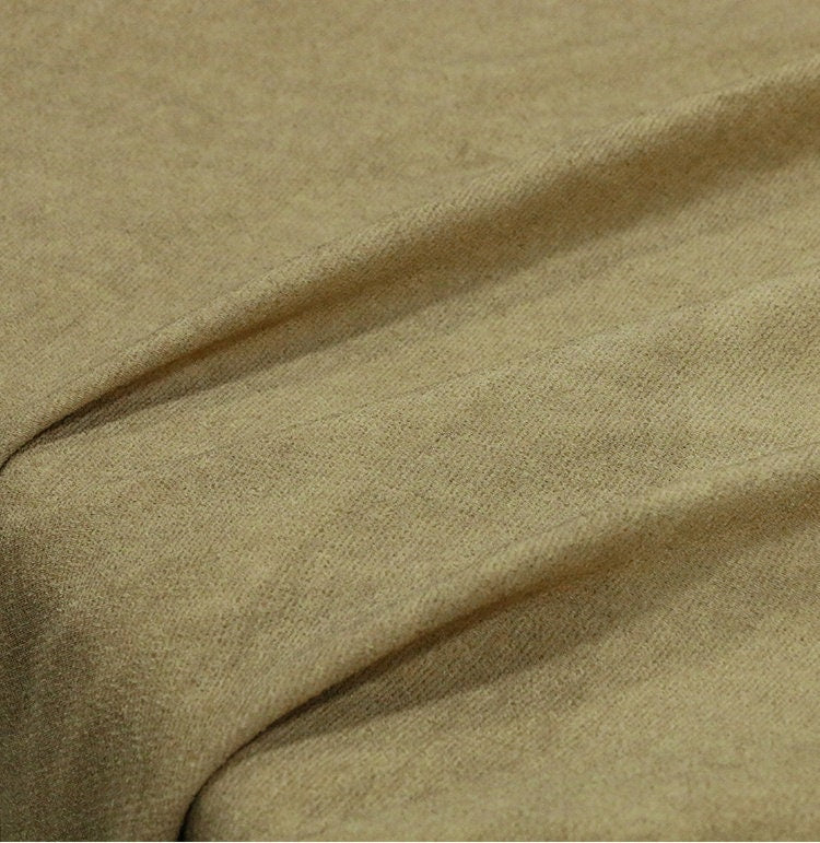 ZANGX -Hangmade Dirty Old Yellow Dirty Dyeing Distressed Artisanal Style Natural Tussah Silk Fabric - 85cm wide by the Yard