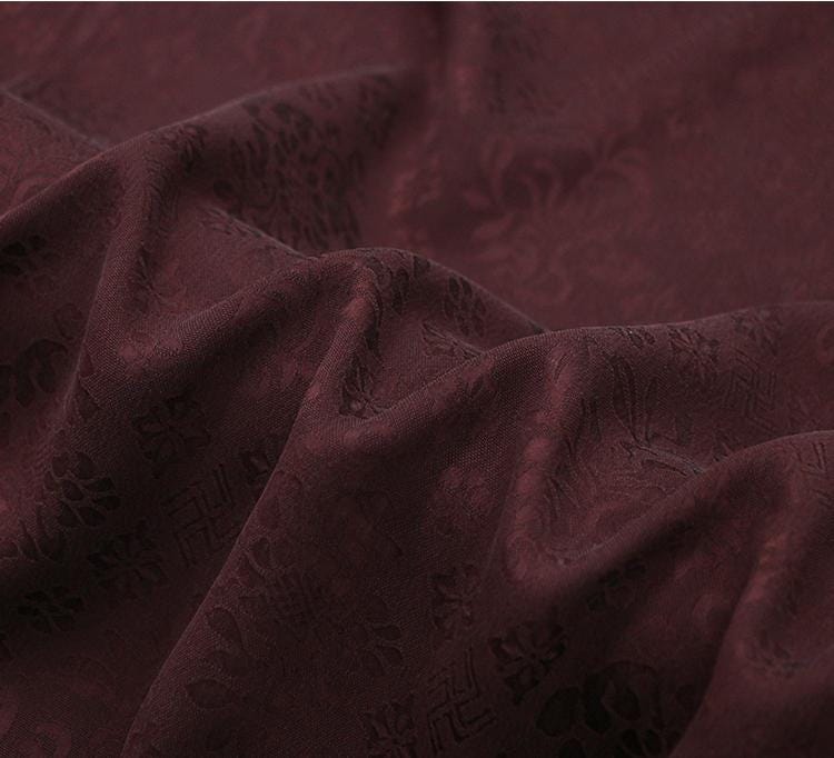 HLMFKS - Handmade 19 Momme HUALUO Jacquard Mud Silk Fabric (Openwork texture) - 110cm by the Yard