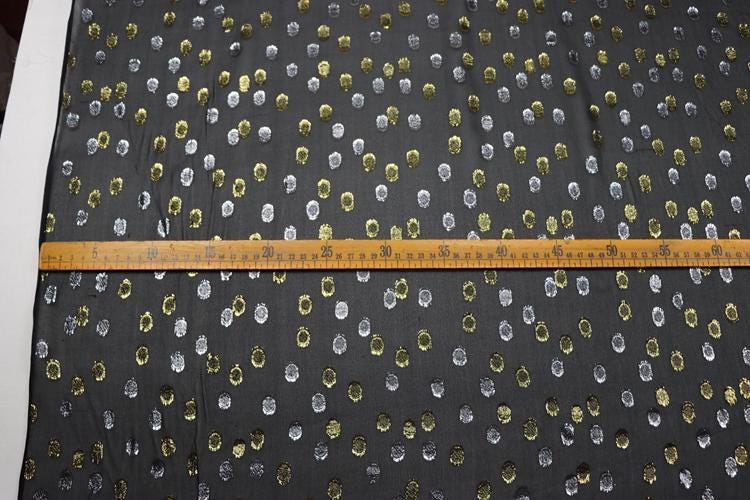JFHJYD - 11 Momme Golden Thread Weave Silk Georgette Fabric - 112cm wide by the Yard
