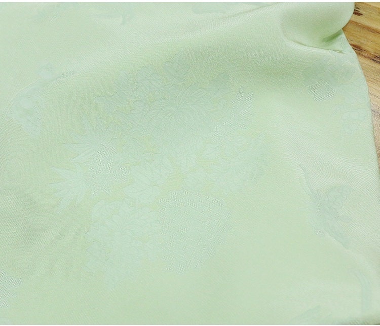 SUILU - 28 Momme Handmade Embossed Guanle Crepe Jacquard Stretch Silk Satin Fabric - 138cm wide by the Yard