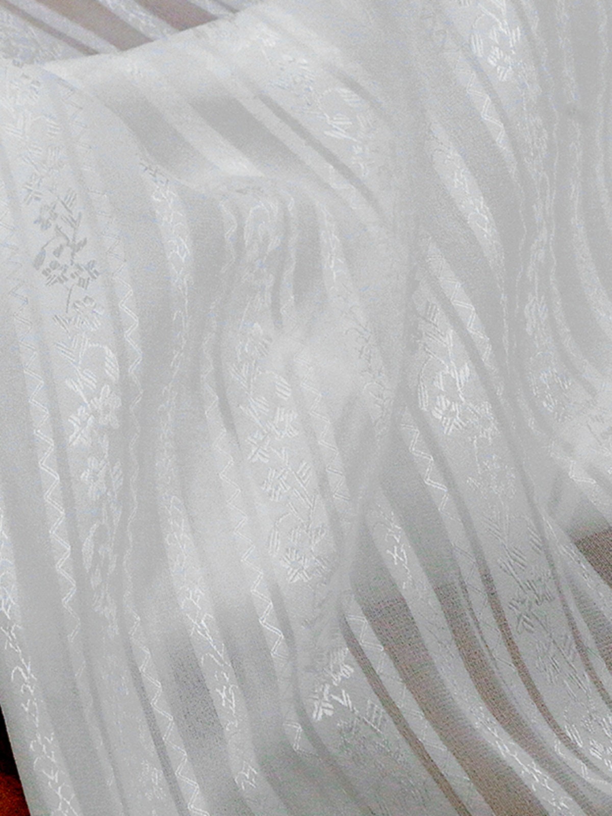 GVHUA - 16 Momme Handmade Striped Jacquard Silk Satin Fabric - 110cm by the Yard