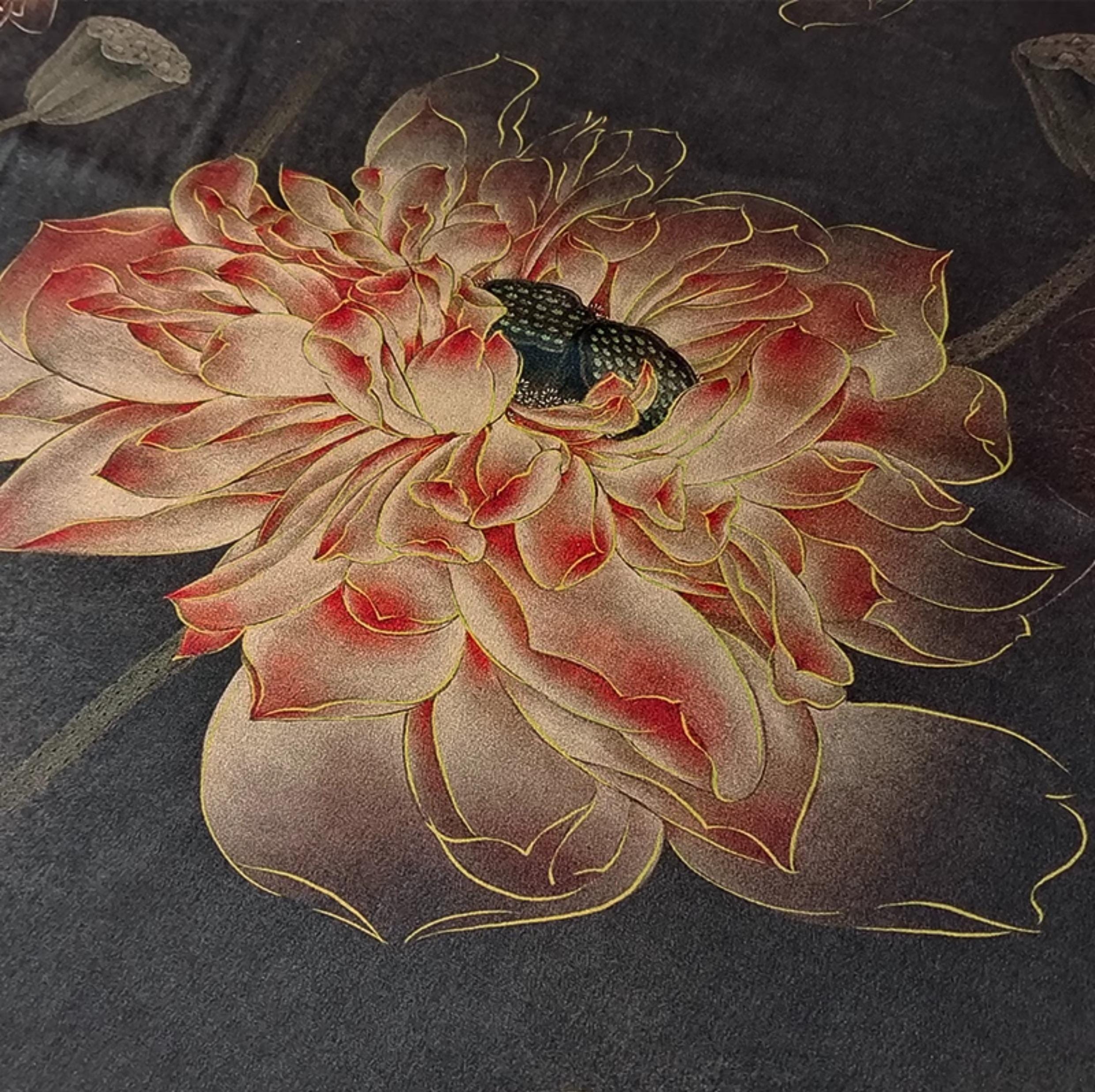 GUYHHP - Handmade 40 Momme Mud Silk Satin Fabric - 112cm By the Yard