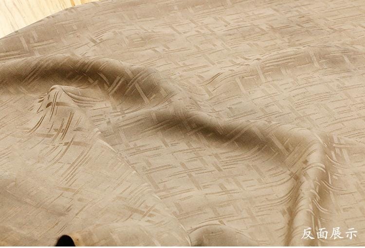 SABCUW - Handmade 19 Momme Pure Black Sangbo Satin Mulberry Silk Xiangyunsha Fabric - 110cm wide by the Yard