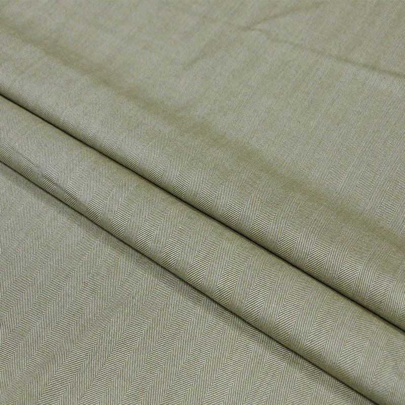 KRENZI - 42 Momme Handmade Gambiered Ganton Tussah Silk Fabric - 145cm wide by the Yard