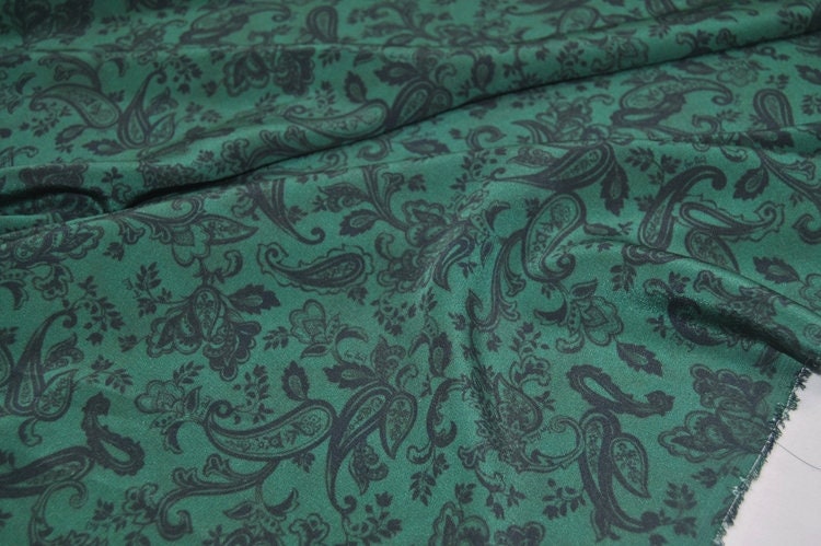 LIANQIAO - 22 momme Floral Print Silk Crepe de Chine Fabric - 138cm wide by the Yard