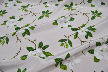 MUXIANG - 22 momme Floral Print Stretch Silk Crepe de Chine Fabric - 138cm wide by the Yard