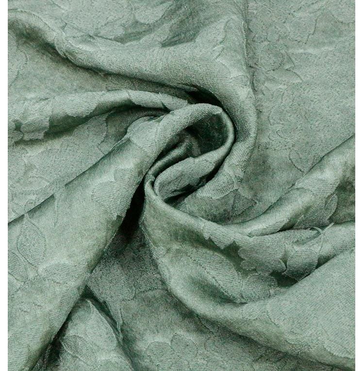 GADAYN - 29 Momme Vintage Style Dirty Dyed Handmade High-end Jacquard Mulberry Silk Linen Blended Fabric - 130cm wide by the Yard