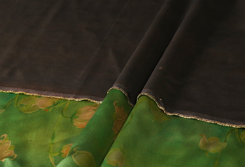 GUJLLF - Handmade 70 Momme PIZI Mud Silk Satin Fabric - 114cm wide by the Yard