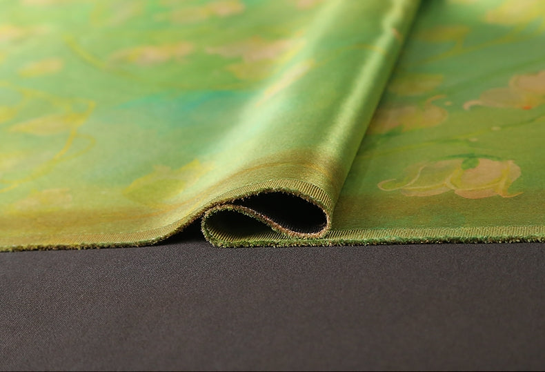 GUJLLF - Handmade 70 Momme PIZI Mud Silk Satin Fabric - 114cm wide by the Yard