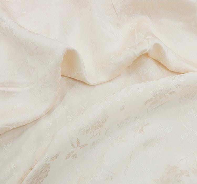 SABQFA - 19 Momme Eco Friendly Plant Dye Jacquard Silk Rayon Blend Fabric - 128cm wide by the Yard