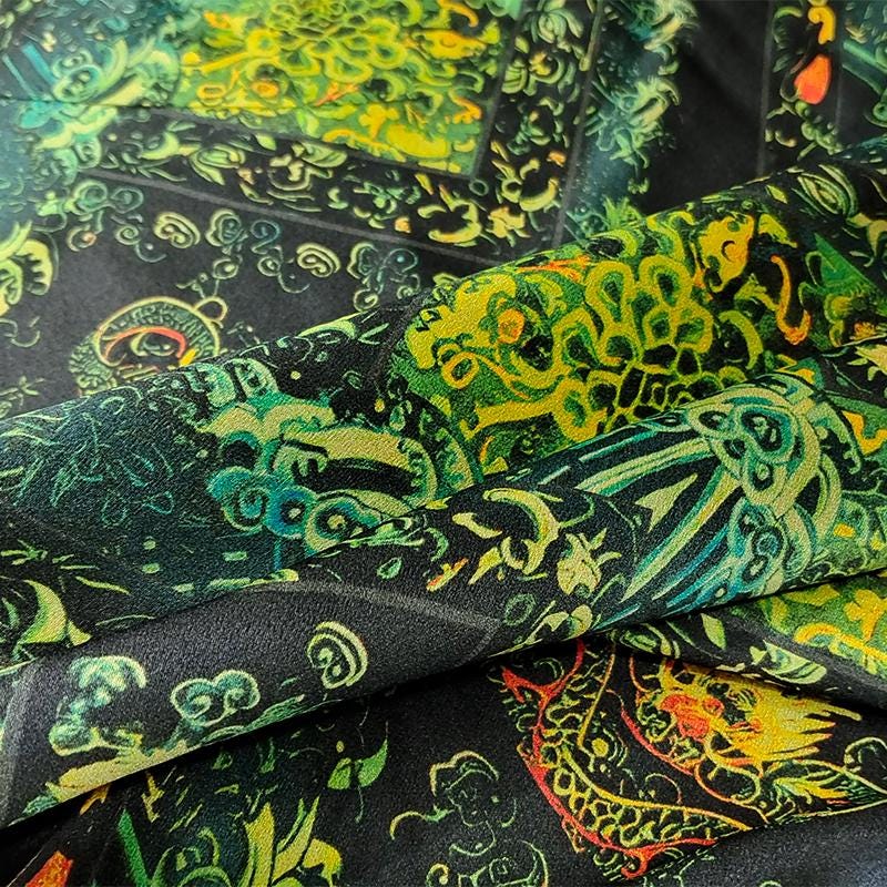 GUYLKA - Handmade 40 Momme Mud Silk Satin Fabric -112cm By the Yard