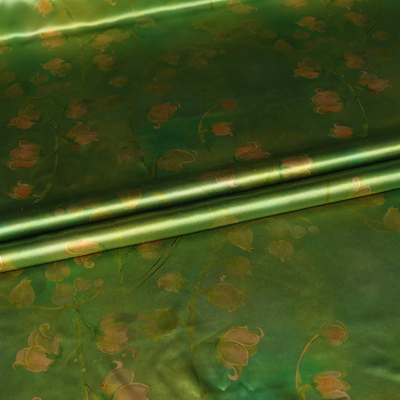 GUJLLF - Handmade 70 Momme PIZI Mud Silk Satin Fabric - 114cm wide by the Yard