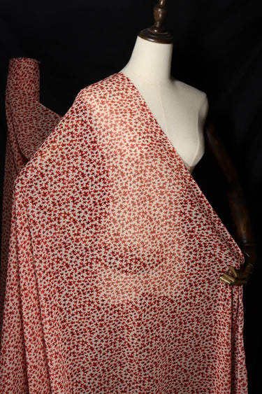 JFHXHD - 8 Momme Floral Print Silk Georgette Fabric - 140cm wide by the Yard