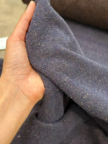 KCDENMIN - 90 Momme 100% Tussah Mud Silk Fabric, Indigo dyed black, 110cm wide by the Yard