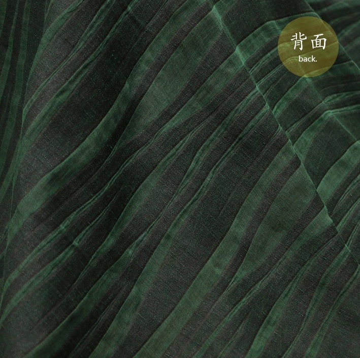 LIUCHANG - 34 Momme Handmade Mud Silk Special Cut Flower Silk Linen Fabric - 140cm wide by the Yard