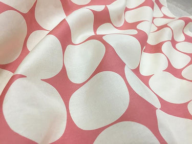 XLSMFY - 12 Momme Silk Cotton Big Dots Blended Fashion Fabric - 138cm wide by the Yard