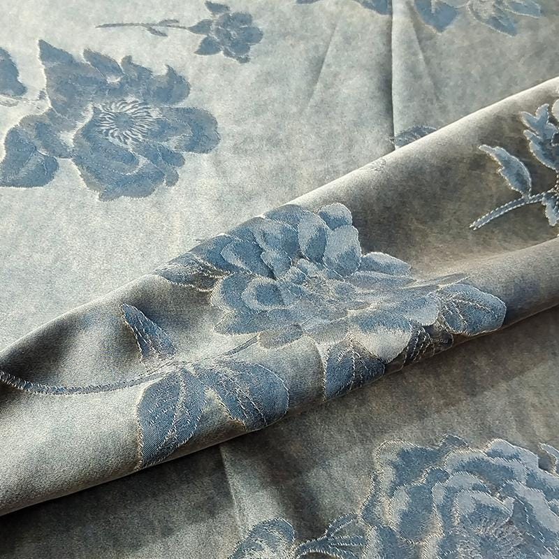 GYNVRH - Handmade 40 Momme Plant Dyeing Mud Silk Satin Fabric - 112cm By the Yard