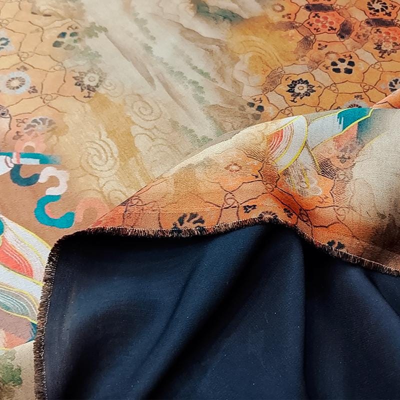 GYHJSS - Handmade 40 Momme Mud Silk Satin Fabric - 112cm By the Yard
