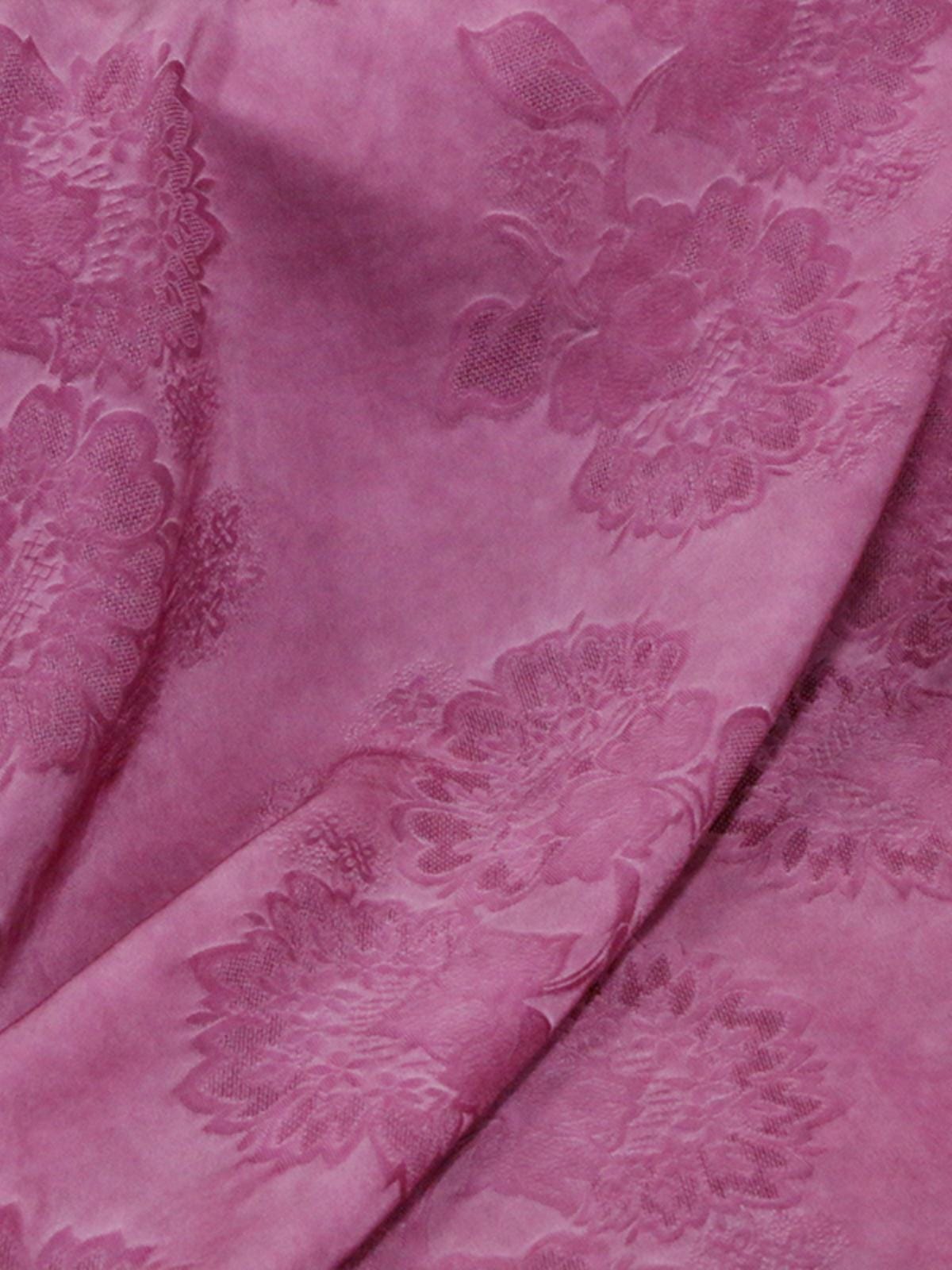 MEIFSN - 16 Momme Vintage Style Dirty Dyed Rose Pink Jacquard Sambo satin Satin Silk Fabric - 135cm wide by the Yard