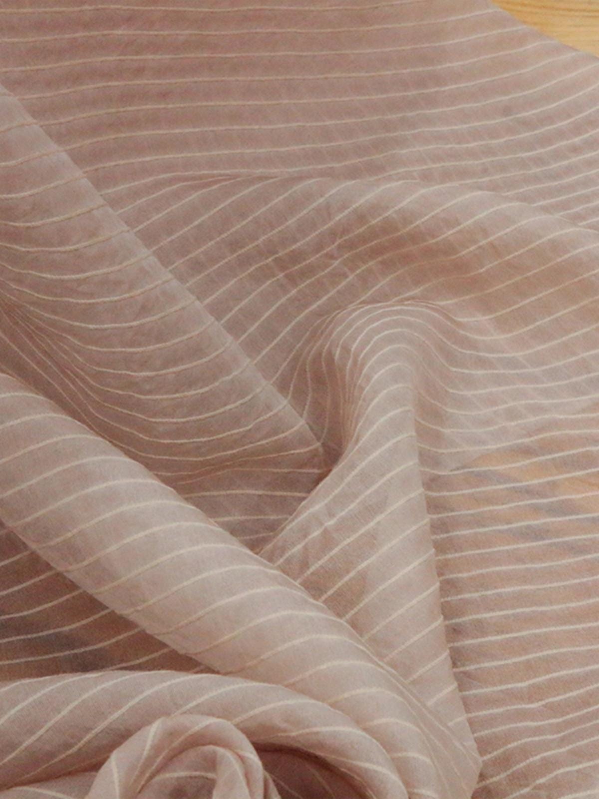 KUROSE - 16 Momme Original Niche Designer Dirty Dyed Dirty Maroon Silk Satin Gauze Silk Cotton Blend Fabric - 110cm wide by the Yard