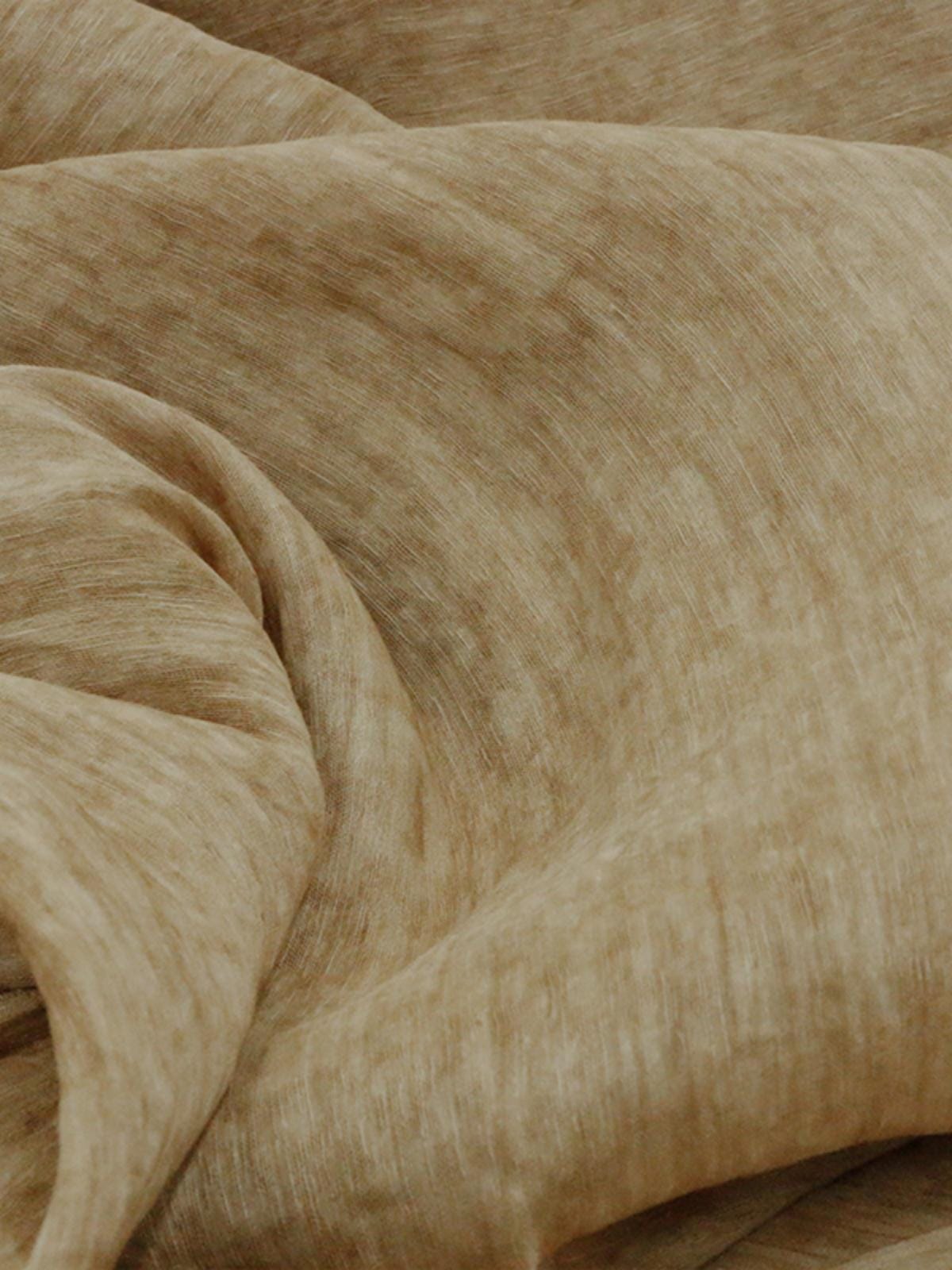 SIMCRO - 22 Momme Ultra-Soft, Drapey Khaki Hand-dyed Silk-Linen Jacquard Satin With Mulberry Silk Fabric - 110cm wide by the Yard