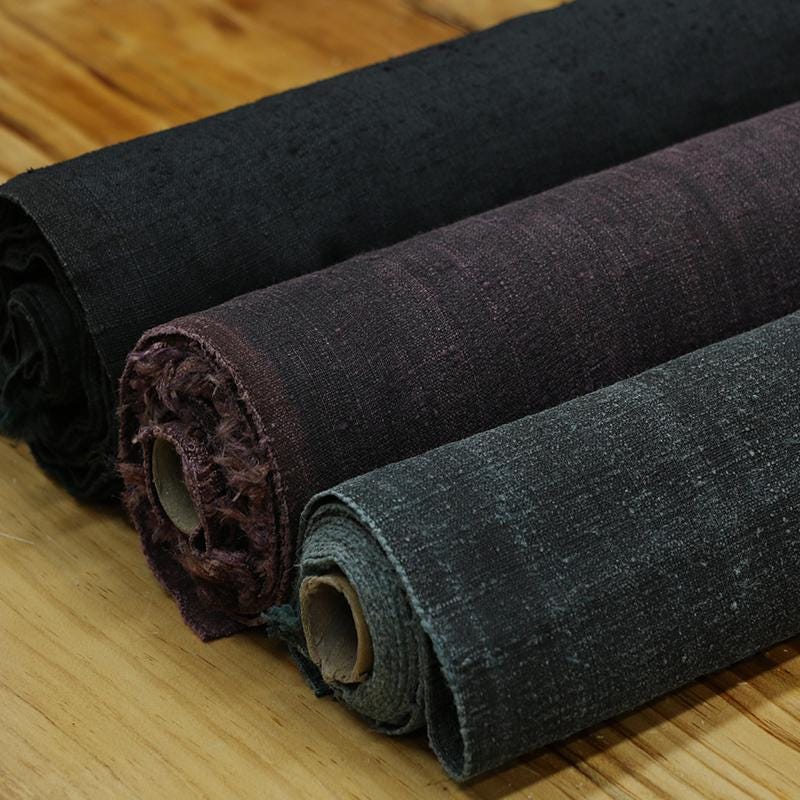 LZZSCY - 35 Momme Handmade Vintage Stly Tussah Silk Jacquard Gambiered Ganton Gauze Silk Fabric - 110cm By the Yard