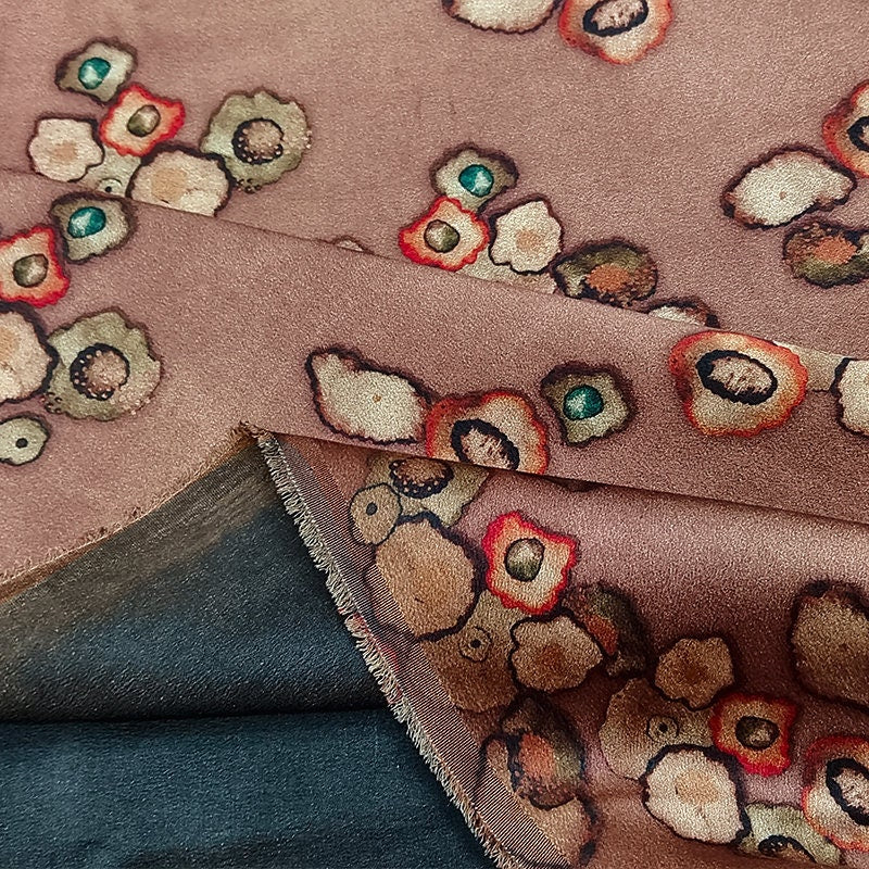 GUYQCS- Handmade 40 Momme Mud Silk Satin Fabric By the Yard