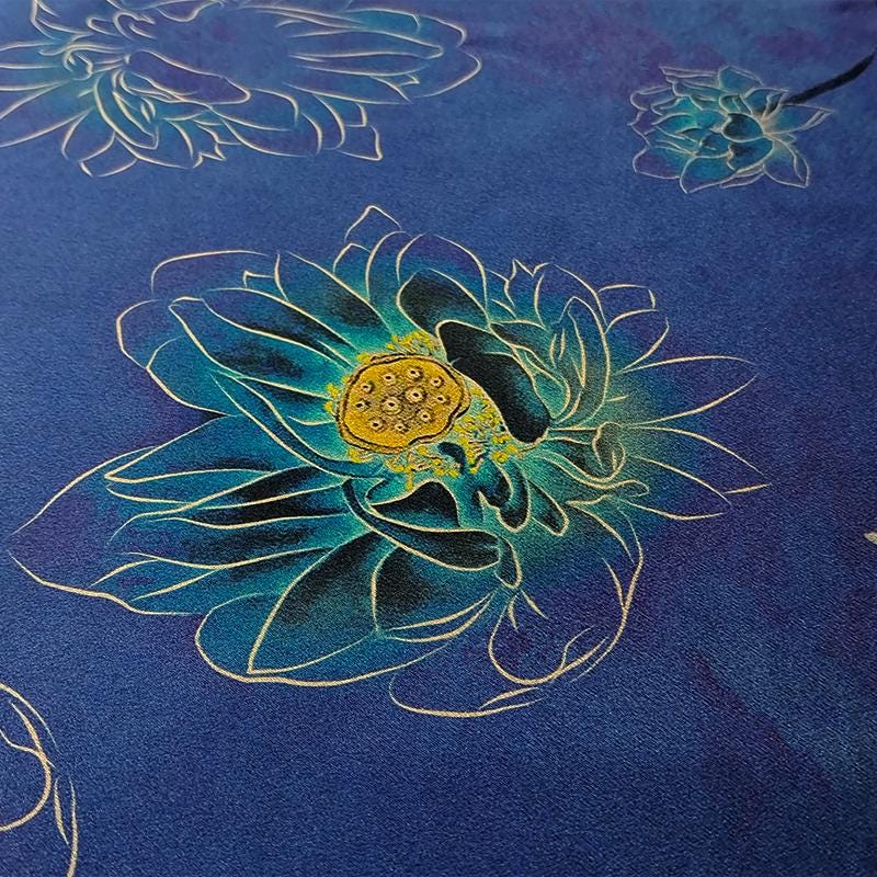 GUYLTU - Handmade 40 Momme Mud Silk Satin Fabric -112cm By the Yard