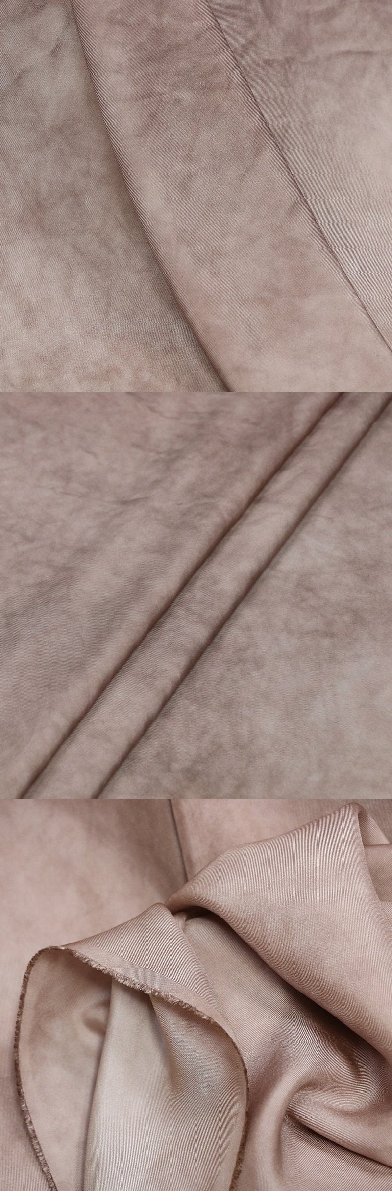 HERR - 18 Momme Dirty Dyeing Distressed Twill Silk Fabric Made of Mulberry Silk - 135cm by the Yard