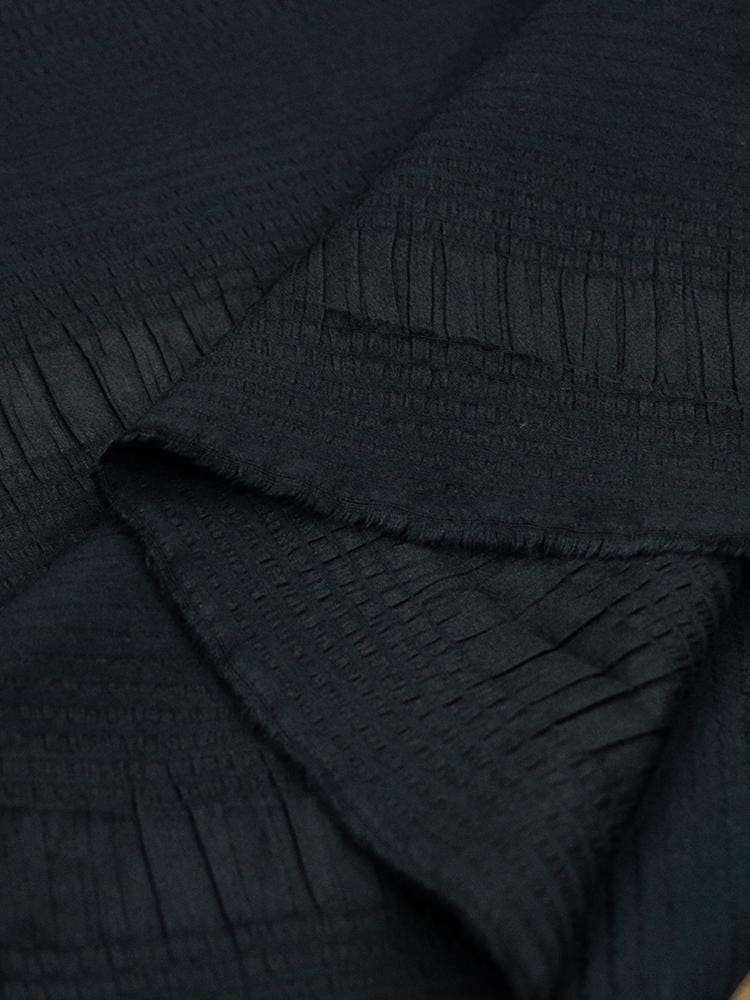 TANBL - Handmade Cotton Stretch Stripe Blended Silk Fabric - By the Yard