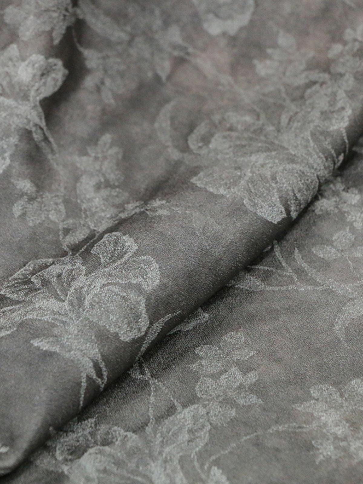 LXZOU - 19 Momme Eco Friendly Plant Dye Jacquard Nostalgic Color Silk Crepe Silk Blend Rayon Fabric - 133cm wide by the Yard