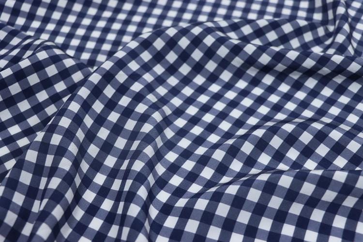 HEIGEZ - 18 momme Classic Plaid Print Silk Crepe de Chine Fabric - 138cm wide by the Yard