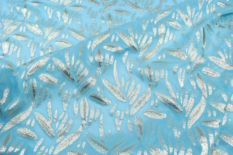 JFHDLS - 12 Momme Golden Thread Weave Silk Georgette Fabric - 135cm wide by the Yard