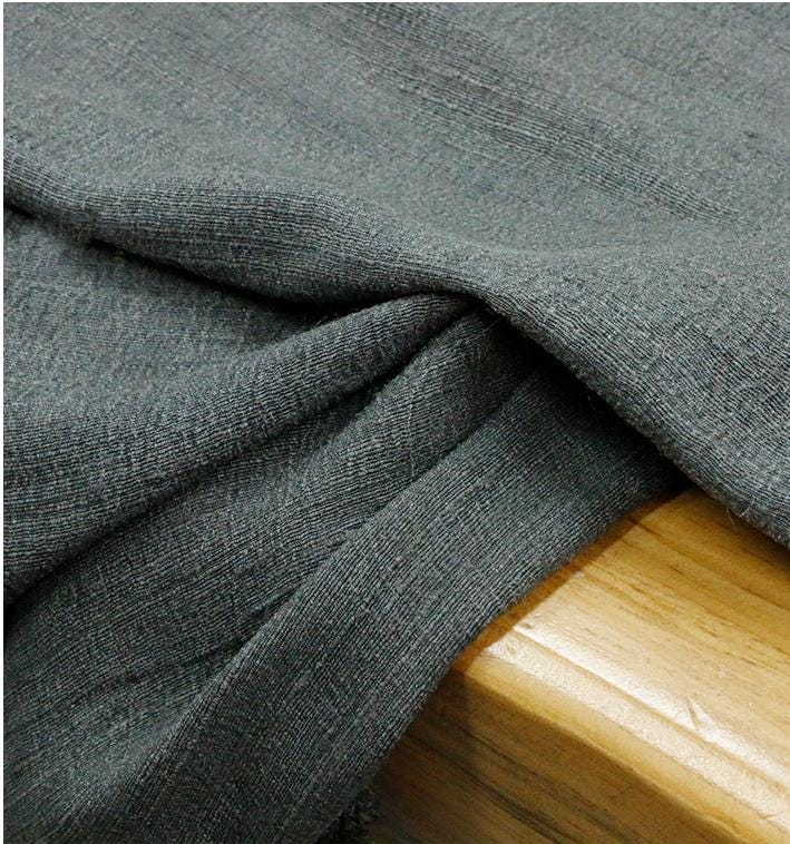 SOUZIC - 28 Momme Vintage Style Dirty Dyed Tussah Silk Fabric - 90cm wide by the Yard