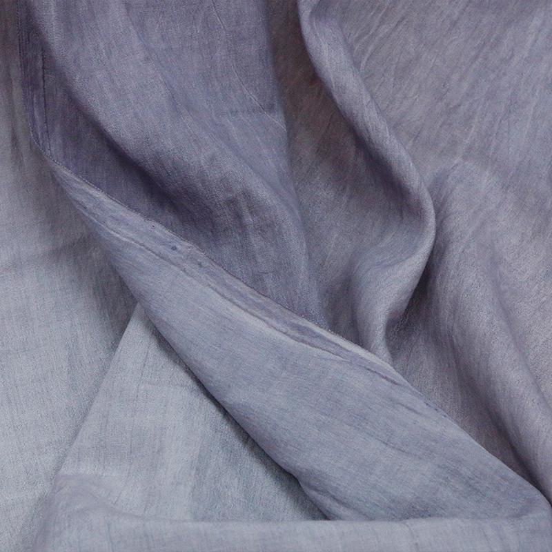 ZUOSIZ - 12 Momme Vintage Style Dirty Dyed Special Purple Tussah Silk Cotton Blend Satin Silk Fabric - 135cm wide by the Yard