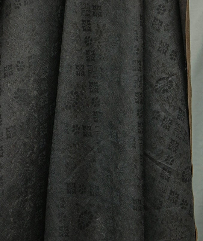 WANZIWEN - 19 Momme Handmade Jacquard Tussah Silk Mud Silk Fabric - 110cm by the Yard
