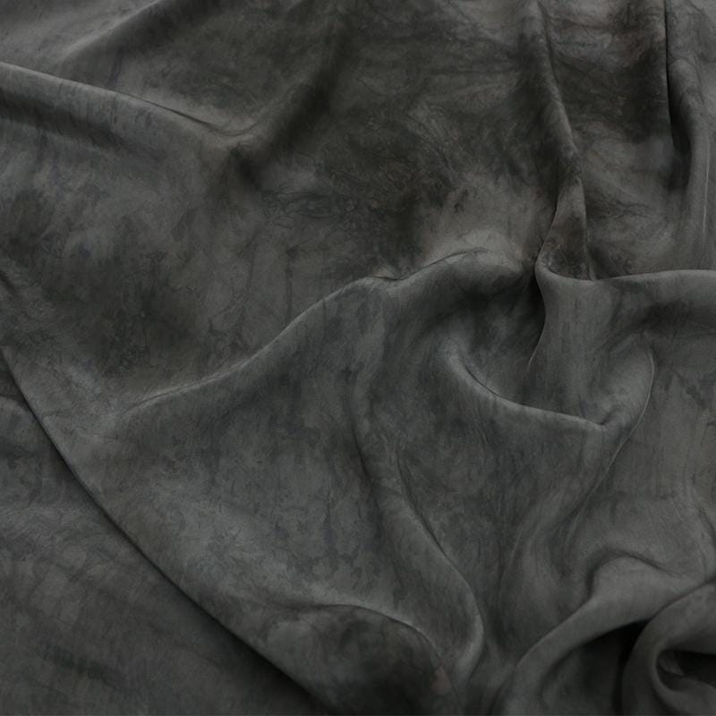 CAMZAR - 19 momme Plant Dyeing Tie-dye Art Style Charmeuse Silk Satin Fabric - 128cm wide by the Yard