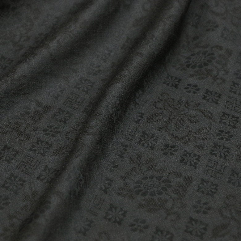 WANZIWEN - 19 Momme Handmade Jacquard Tussah Silk Mud Silk Fabric - 110cm by the Yard