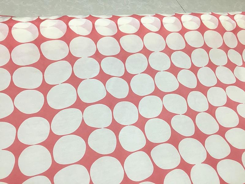 XLSMFY - 12 Momme Silk Cotton Big Dots Blended Fashion Fabric - 138cm wide by the Yard