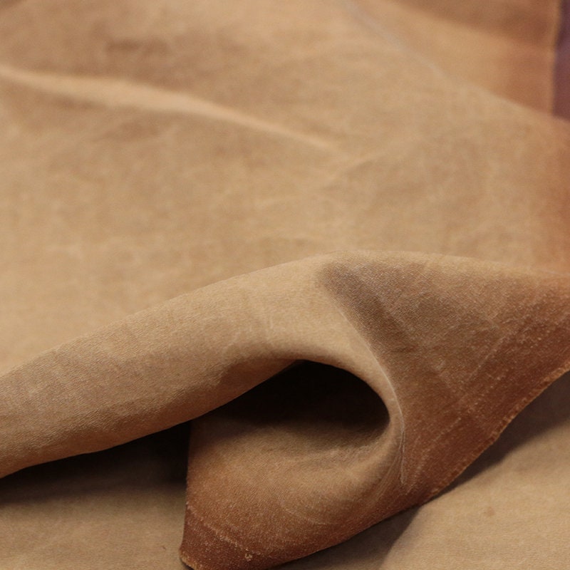 GUILEIWEN - 22 Momme Handmade Plant Dye HongYunSha Silk Fabric, 110cm by the Yard