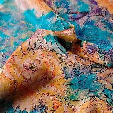 GUYJMD - Handmade 40 Momme Mud Silk Satin Fabric - 112cm By the Yard