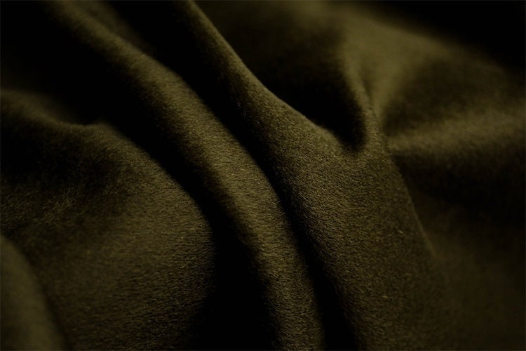 JUNLVS - ArmyGreen Double Faced Alpaca Wool Fabric - 150cm wide by the Yard